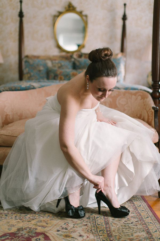 black shoes with wedding dress