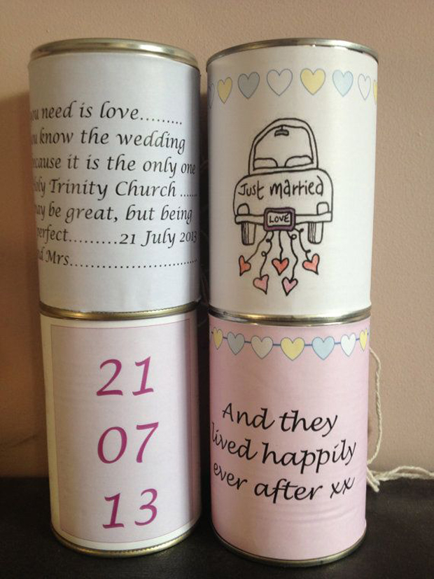 personalised tin cans
