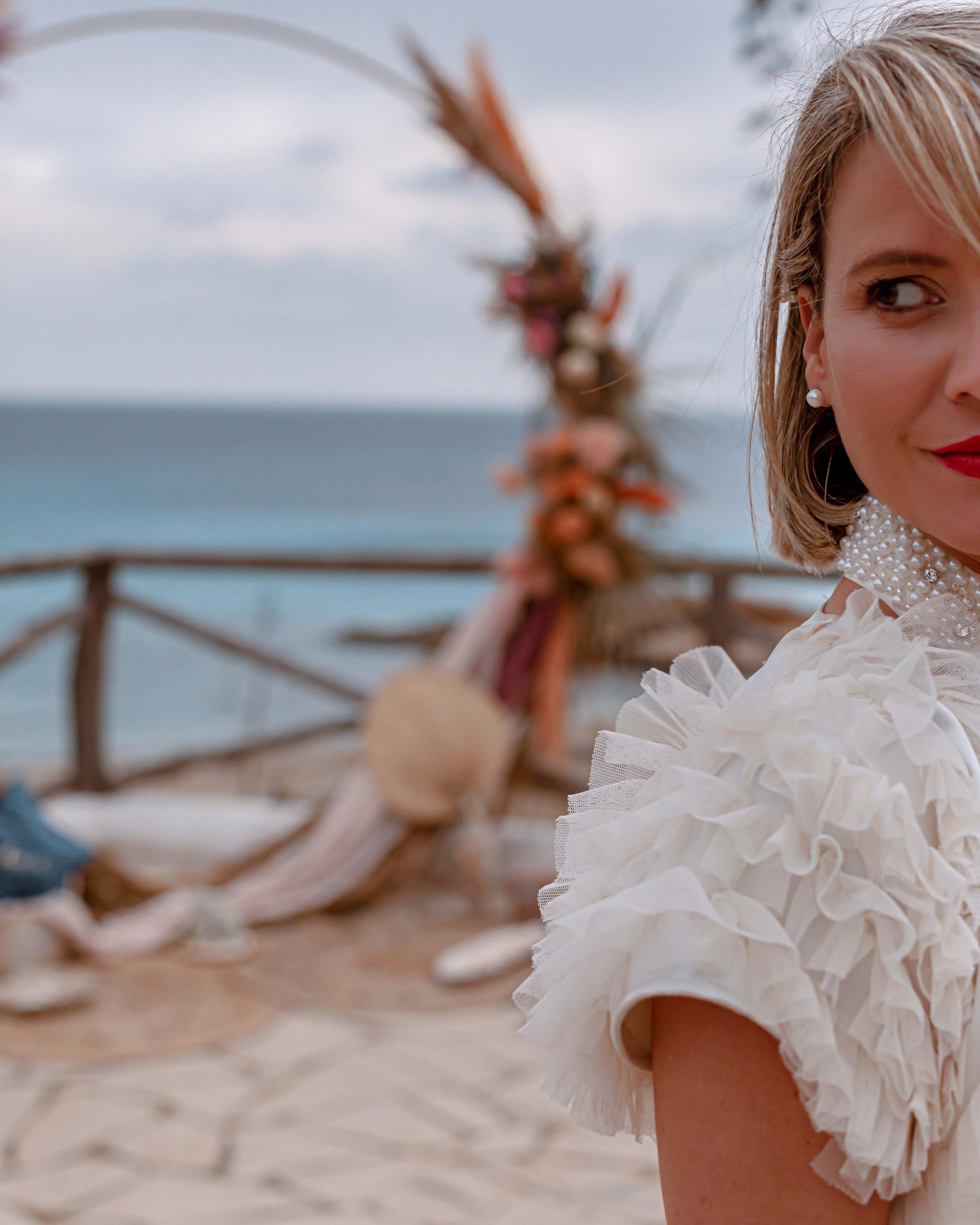 Boho Beach Elopement In Ibiza Vanessa and Ciro