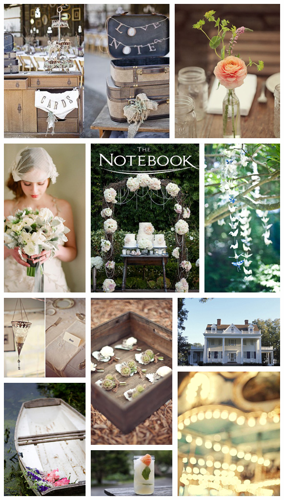 The Notebook Moodboard ~ Bridal Inspiration
