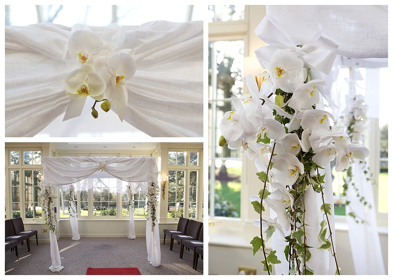 A beautiful jewish liberal wedding ceremony with white orchids