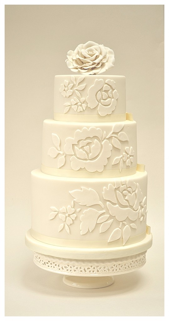 Ivory Rose 3 Tier