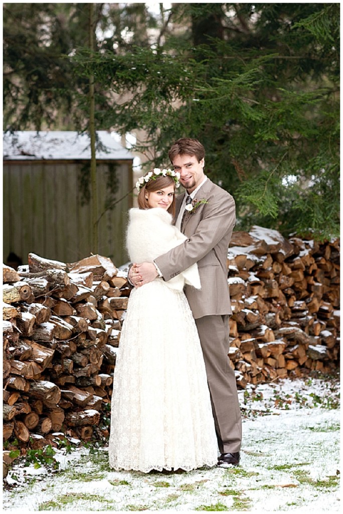 A rustic, vintage, winter wedding