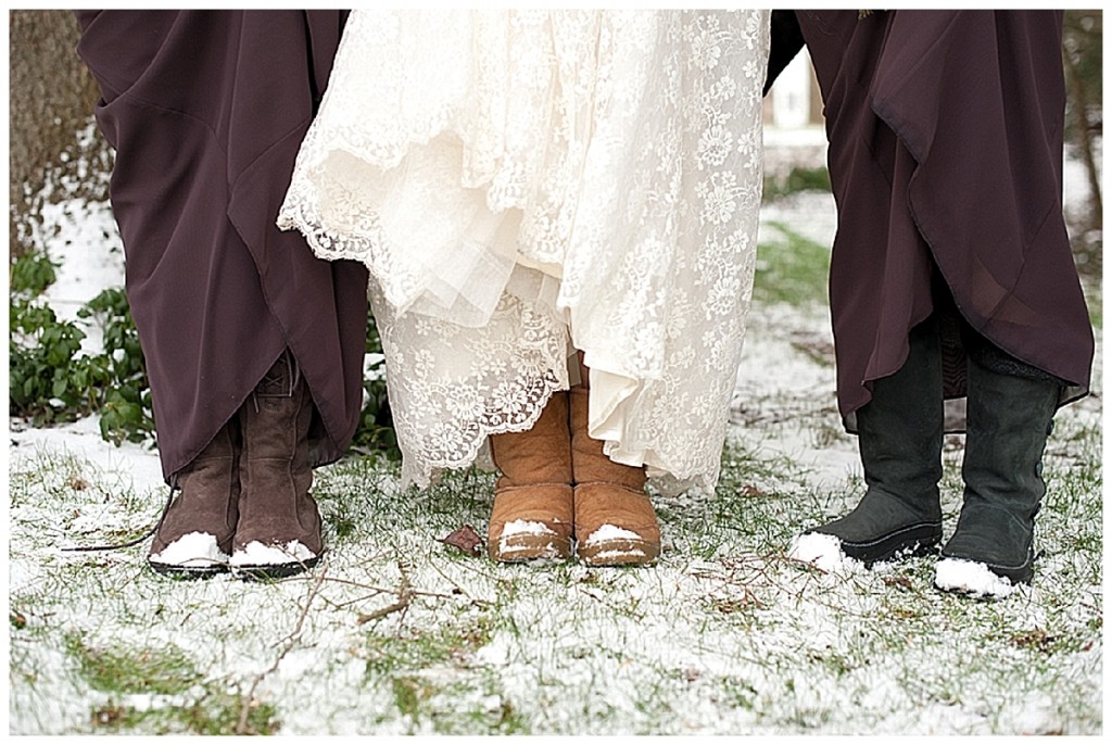 A rustic, vintage, winter wedding