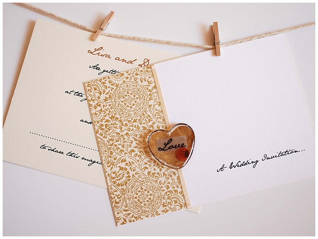 Love Charm Gold wedding stationery ~ little jem