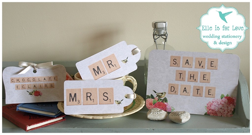 Scrabble Wedding Stationery Suite