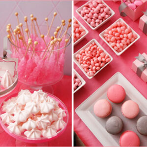 Grey, pink & reaspberrywedding dessert table inspiration