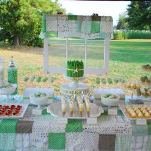 Rustic ~ Pea Green Wedding Dessert Table INspiration