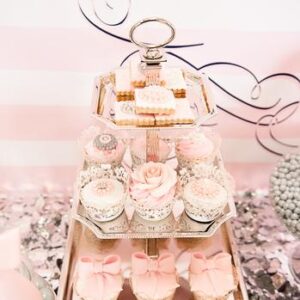 Navy, Silver, Pink & Grey wedding dessert table inspiration