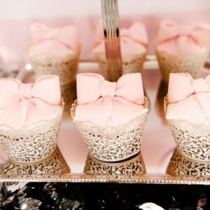 Navy, Silver, Pink & Grey wedding dessert table inspiration