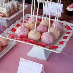 Rustic pink wedding dessert table inspiration