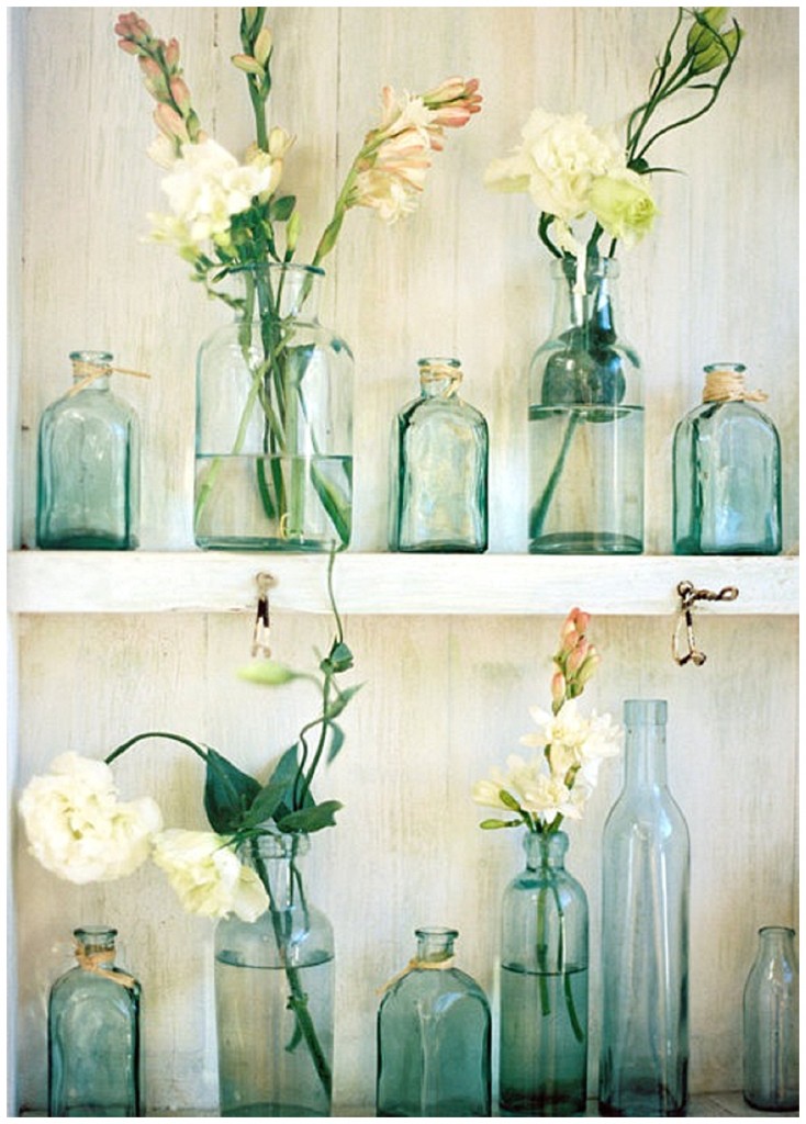 Pretty little bottles ~ wedding decor ideas