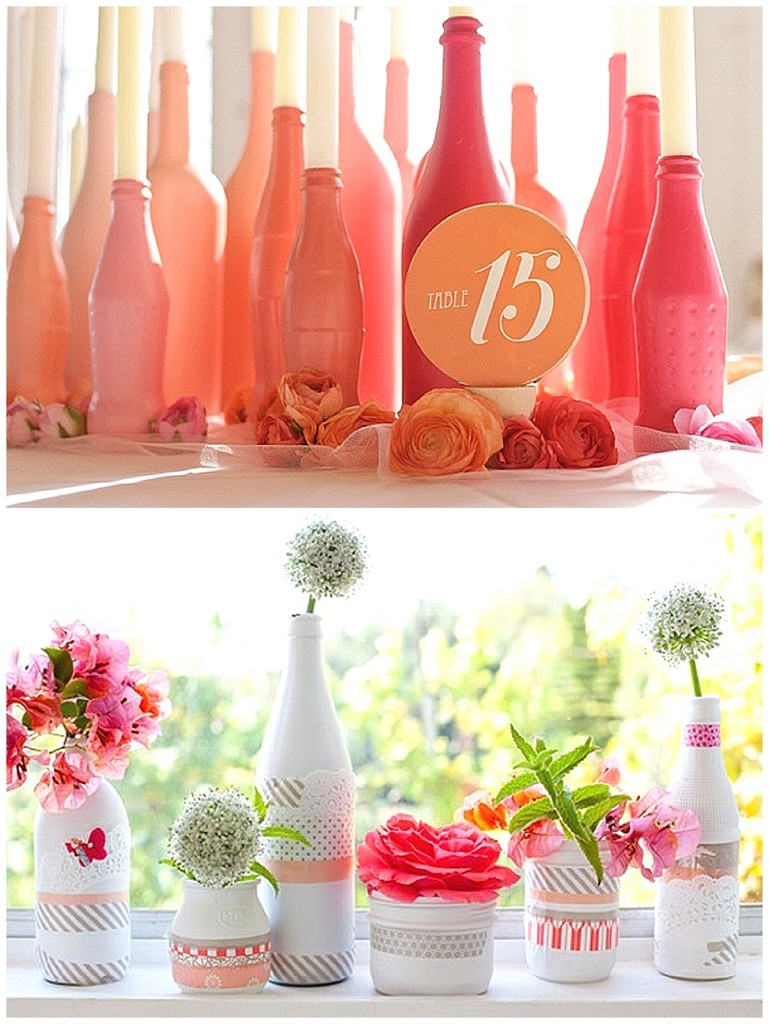 Pretty little bottles ~ wedding decor ideas