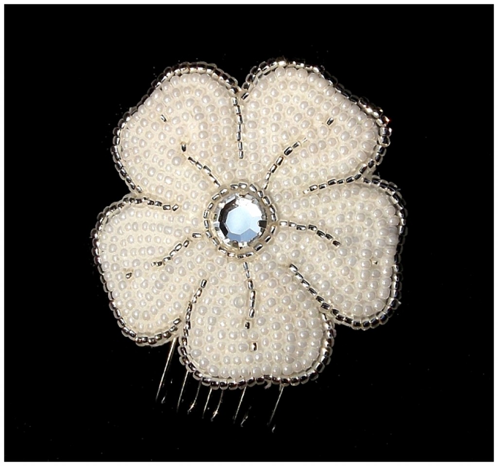 Luxury Small Flower Comb ~ Rose Garden Accessories