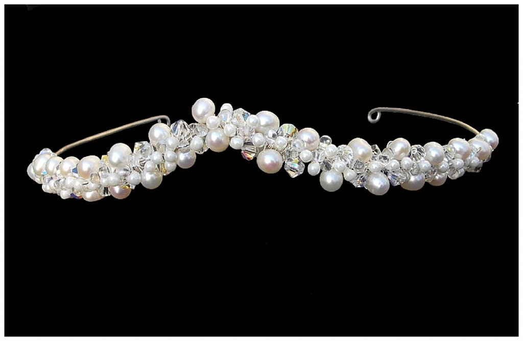 Pearl Wishbone Tiara ~ Rose Garden Accessories