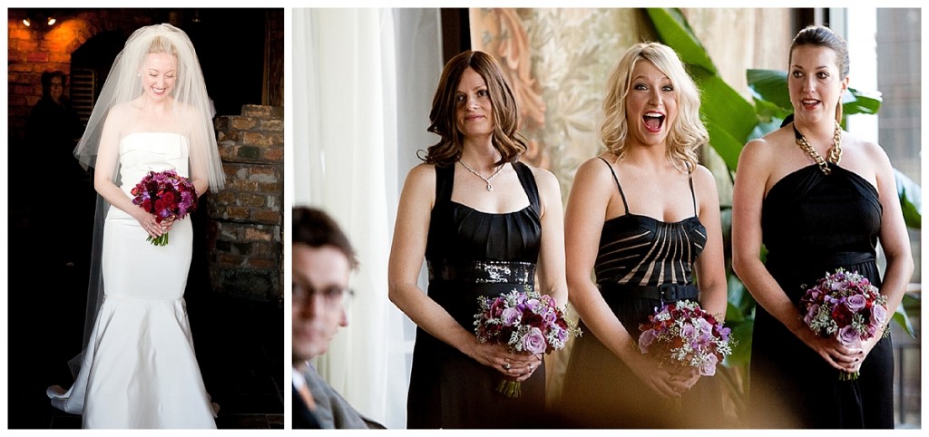 A black, white & ivory elegant winter wedding