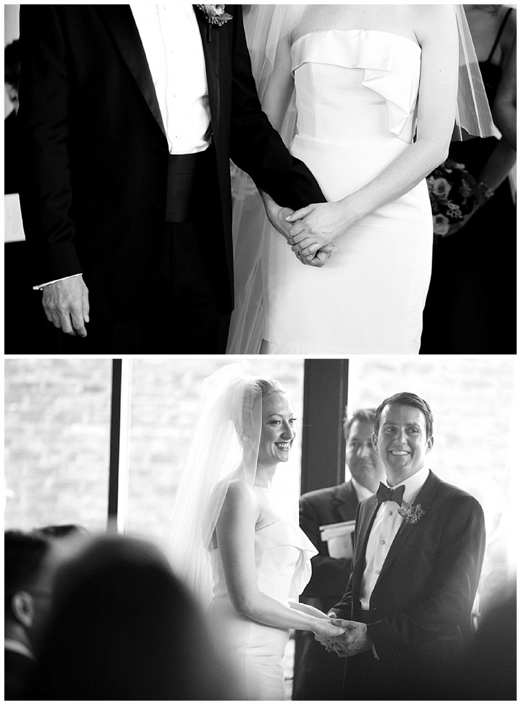 A black, white & ivory elegant winter wedding