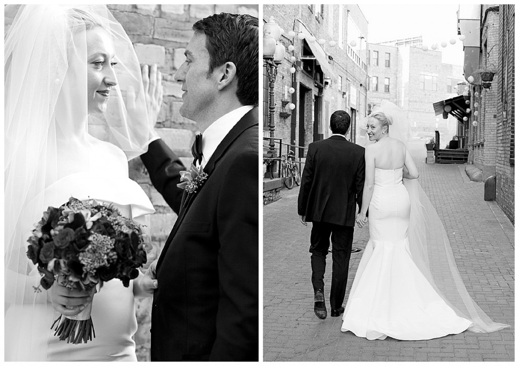 A black, white & ivory elegant winter wedding