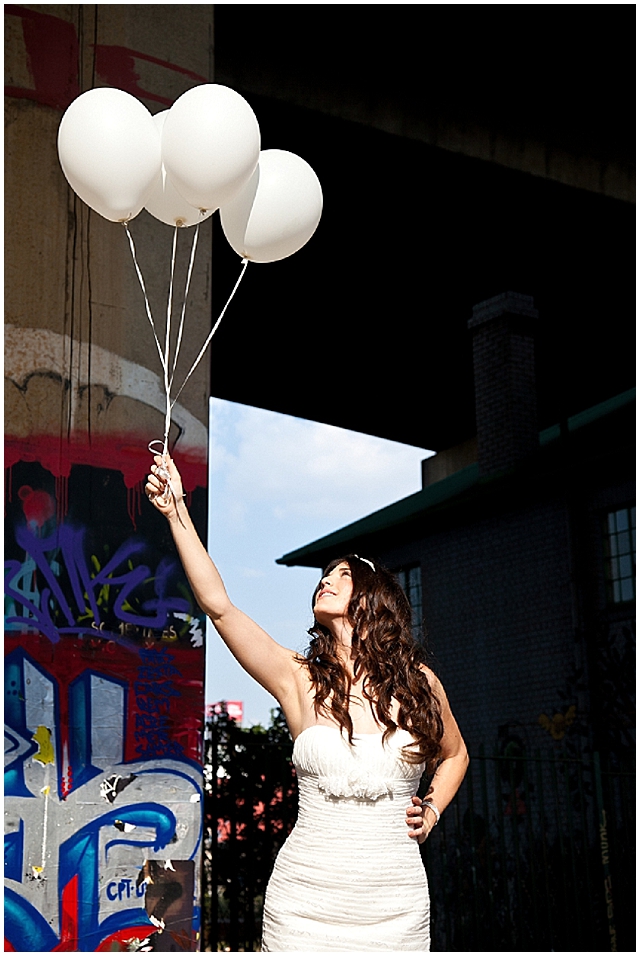 Urban balloons ~ a really cool J'burg bridal shoot!