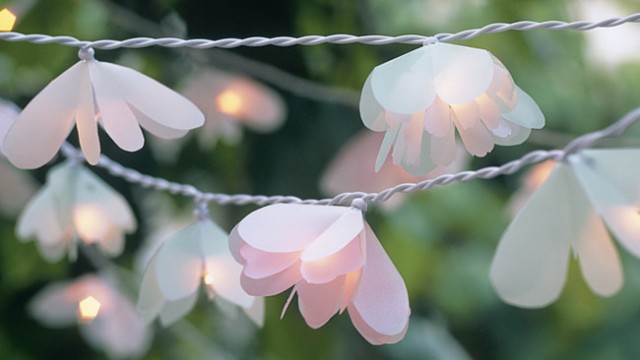 Wedding tutorial ~ paper flower fairy lights