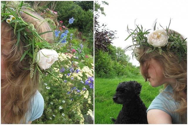wedding flowers hair crown