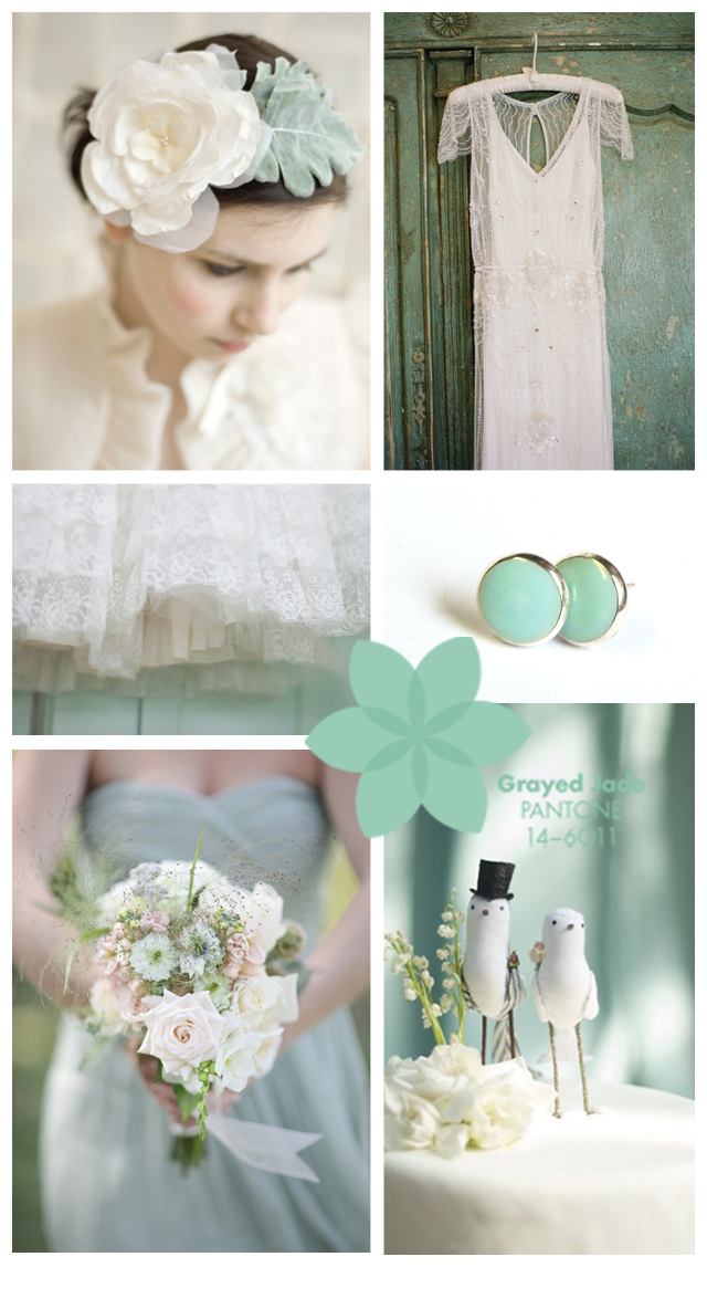 Pantone Wedding Inspiration ~ Greyed Jade
