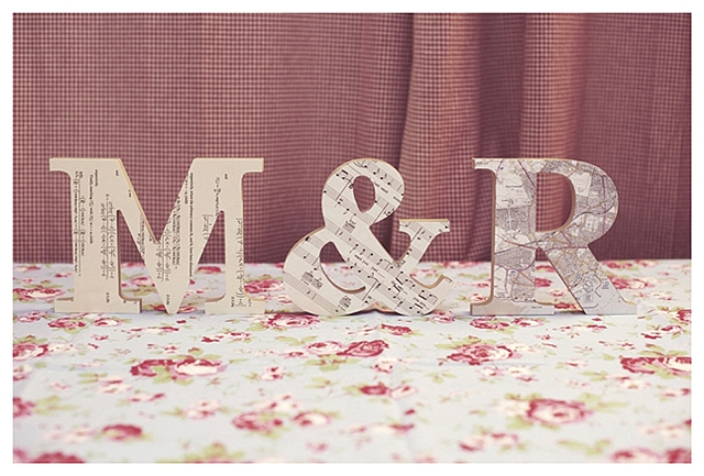 Personalised Letters wooden paper DIY project initials wedding love seniment Rebecca Douglas Photography