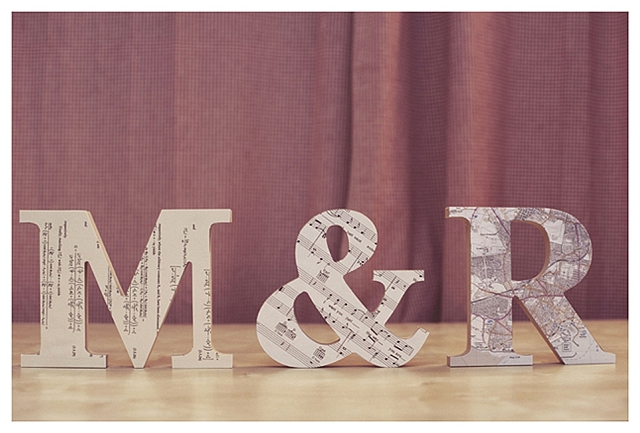 Personalised Letters wooden paper DIY project initials wedding love seniment Rebecca Douglas Photography 