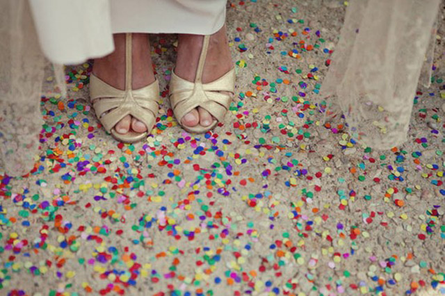 The Perfect Wedding Shoes & Confetti