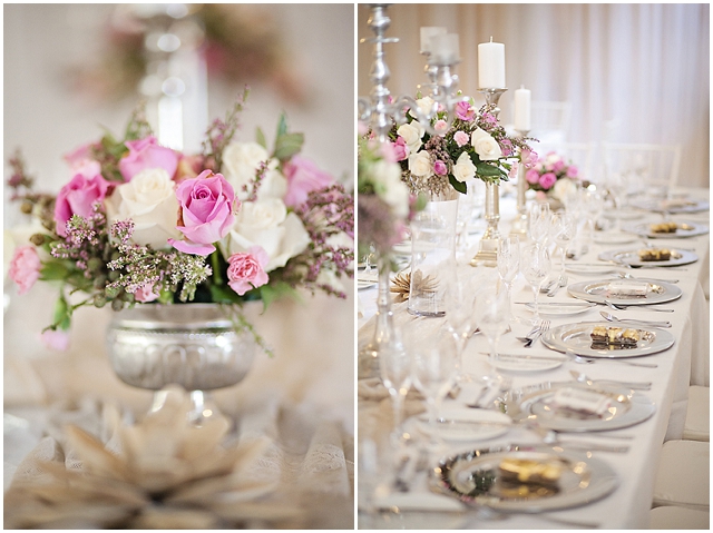 Super Pretty: Silver, Pink + Cream | Real Wedding