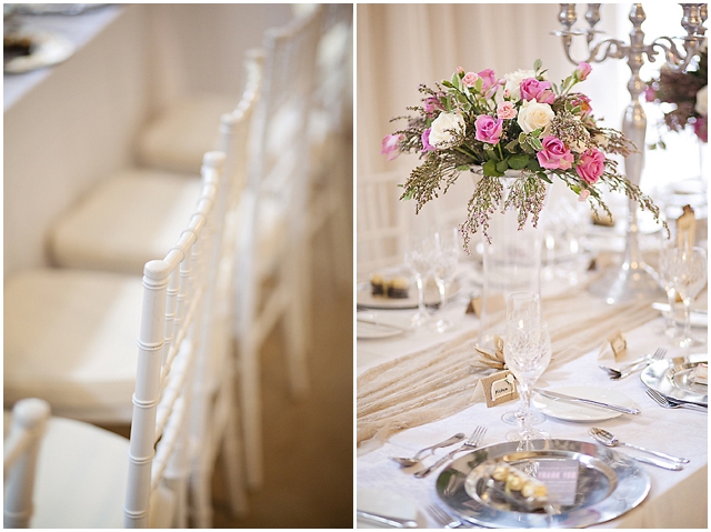 Super Pretty: Silver, Pink + Cream | Real Wedding