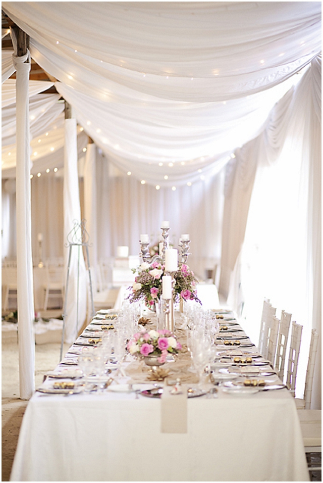 Super Pretty: Silver, Pink + Cream | Real Wedding