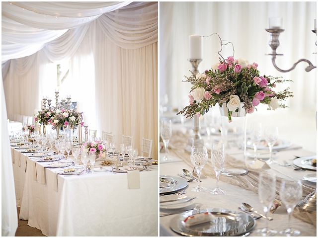 Super Pretty: Silver, Pink + Cream | Real Wedding