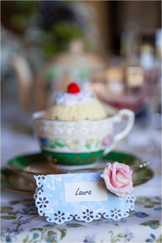 1940s wedding reception, table and crockery