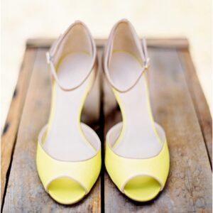 zesty lemon wedding shoes
