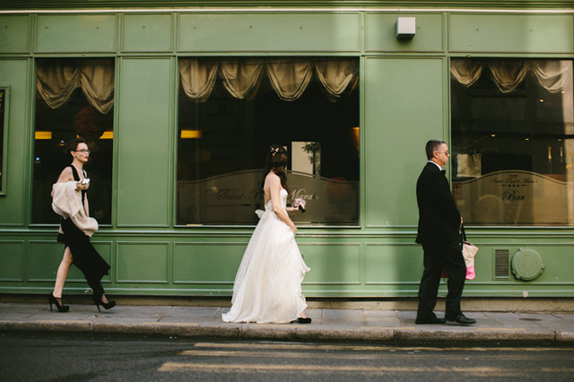 french elopement wedding street photography