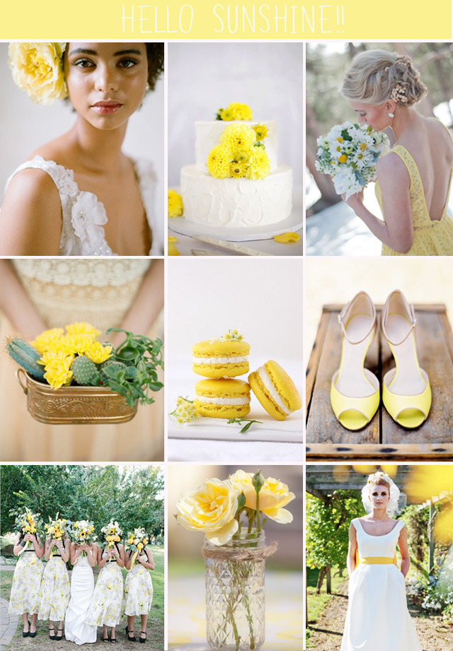 Hello Sunshine! Yellow Wedding Inspiration