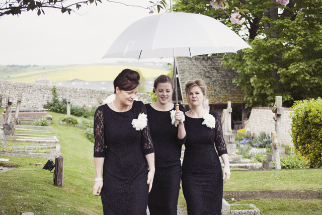 Black Lace Bridesmaid Dresses