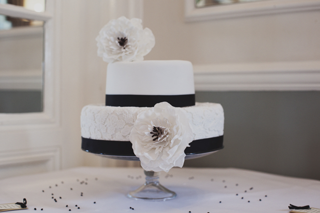 Lovely Black + White | Vintage Inspired: Real Wedding