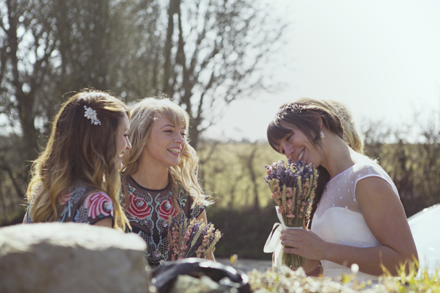 Polka dot wedding dress