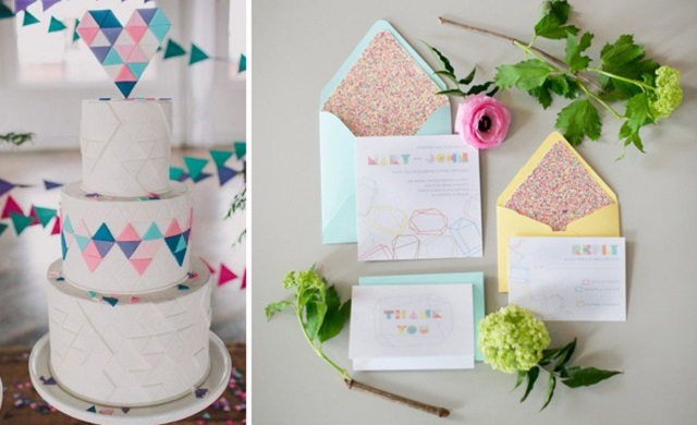 geometric wedding inspiration & ideas