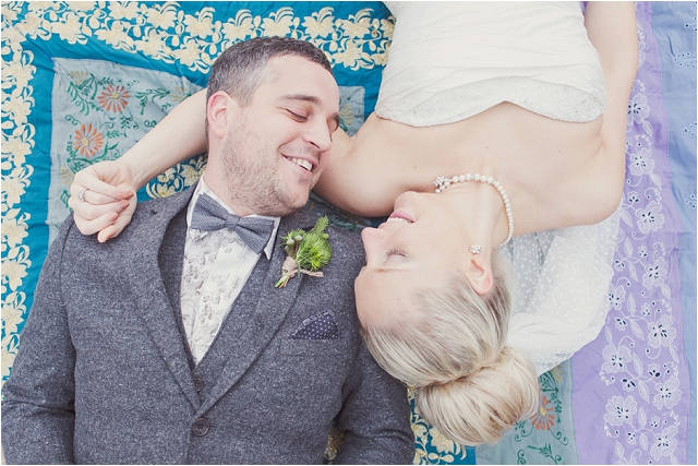 green, white & grey | apple & subtle polka dots real wedding