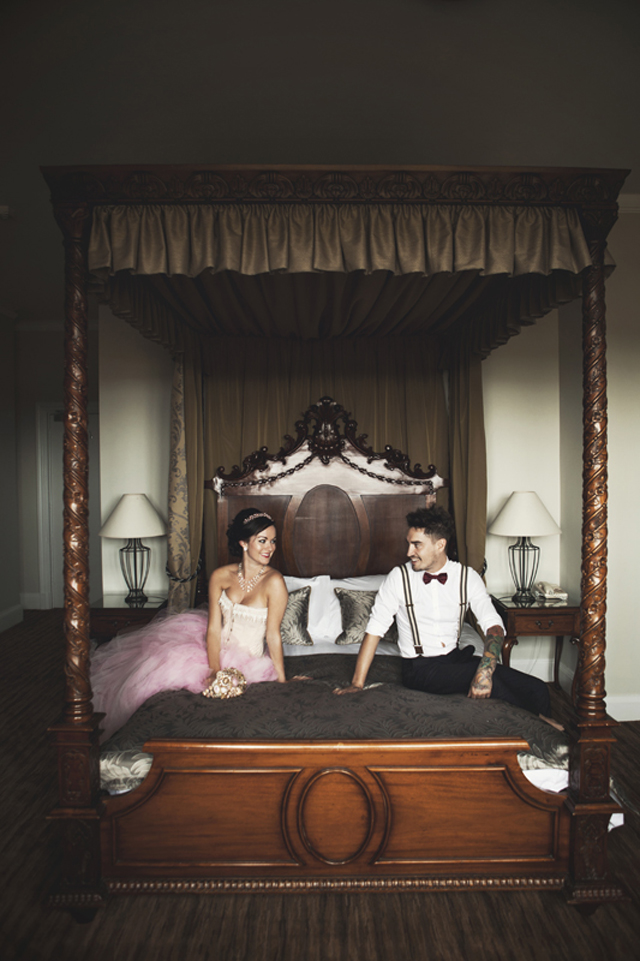 An Alternative, Pink, Black & White Bridal Shoot With Smokin' Hot Couple