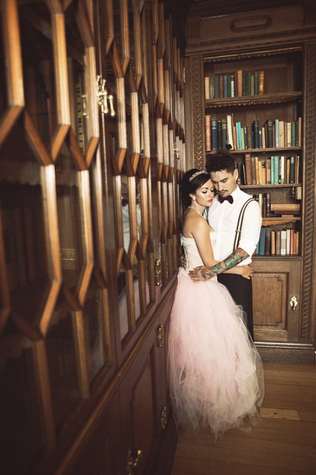 An Alternative, Pink, Black & White Bridal Shoot With Smokin' Hot Couple