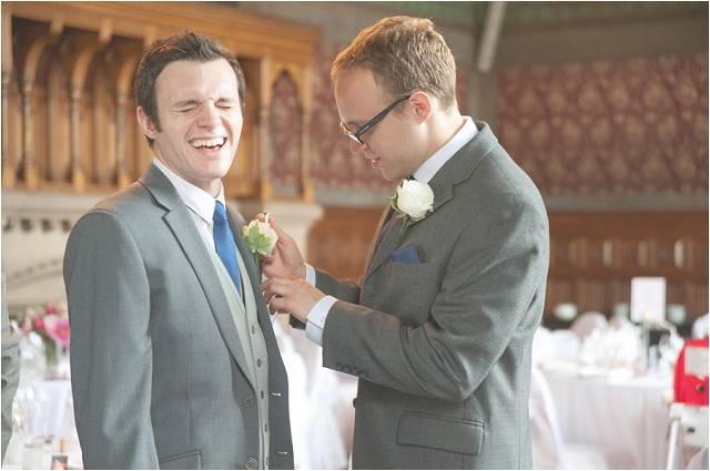 A Grand, Town Hall Real Wedding With Art Deco Style Dress, Mint Green Bridal Shoes & Converse