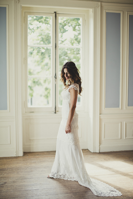 Beautiful vintage boho Claire Pettibone Bridal Gown