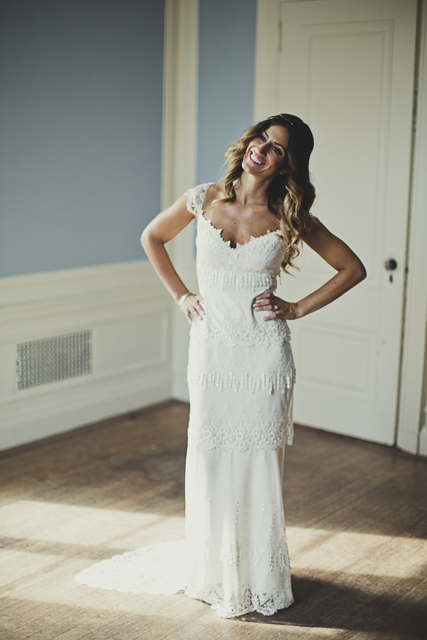 Beautiful vintage boho Claire Pettibone Bridal Gown