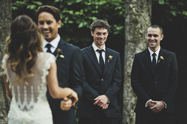 boho vintage bride and groom