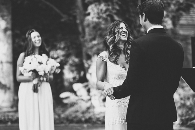 boho vintage bride and groom