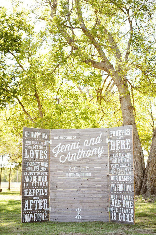 ceremony backdrop signage